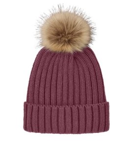 C990 Faux Fur Pom Beanie