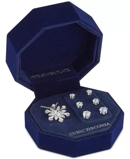 Snowflake Necklace and Earring Set