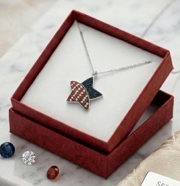 Star Red White and Blue Necklace